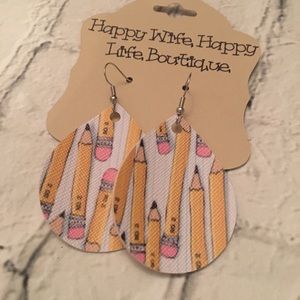 pencil teardrop earrings